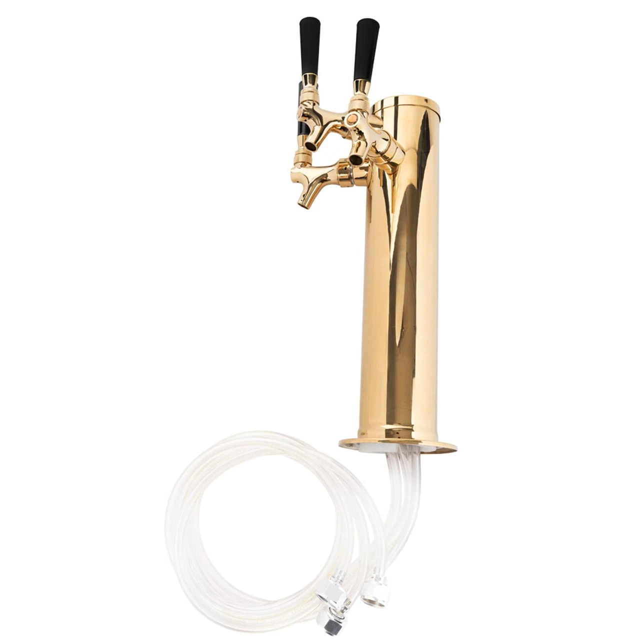 Draft Beer Tower - Brass - 3" Column - 3 Faucets - Image 2