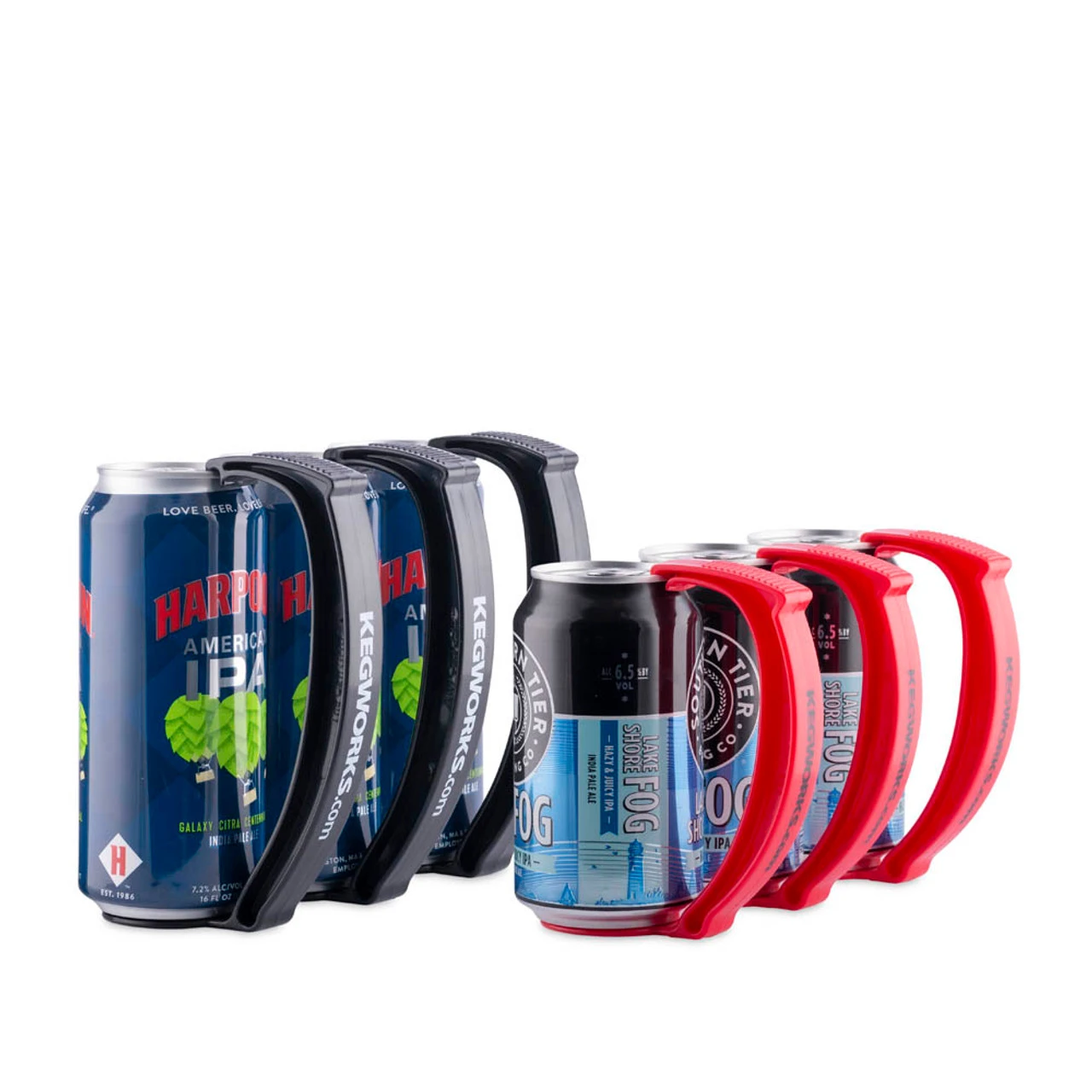 6 Pack Instant Beer Stein Can Grip Handle Set - 12 Oz & 16 Oz 3 6 Pack Instant Beer Stein Can Grip Handle Set - 12 Oz & 16 Oz