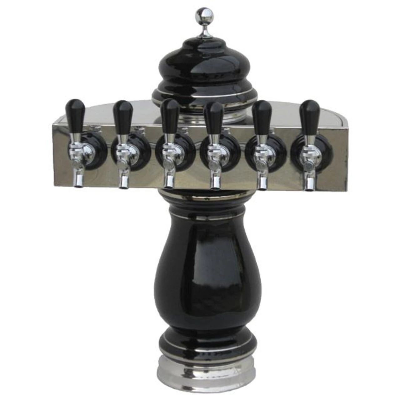 Ceramic Draft Beer Tower - Chrome - Glycol Cooled - 1 To 8 Faucets 6 Ceramic Draft Beer Tower - Chrome - Glycol Cooled - 1 To 8 Faucets - Image 4