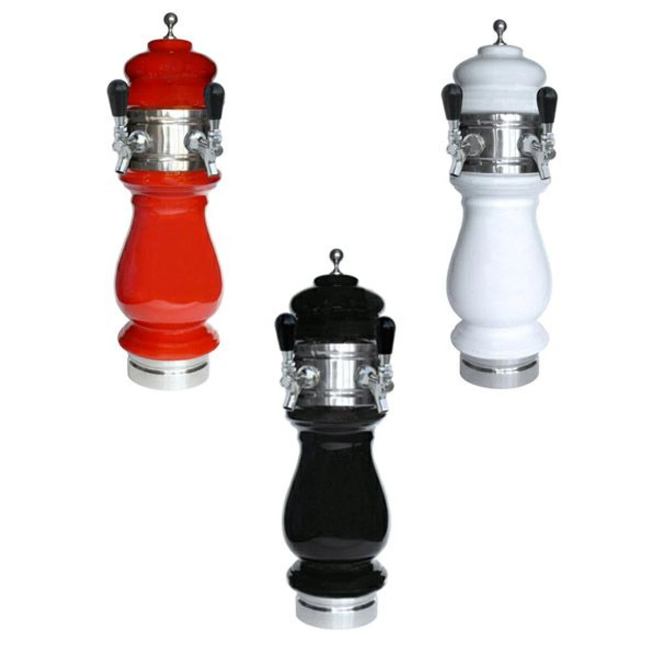 Ceramic Draft Beer Tower - Chrome - Glycol Cooled - 1 To 8 Faucets 4 Ceramic Draft Beer Tower - Chrome - Glycol Cooled - 1 To 8 Faucets - Image 2