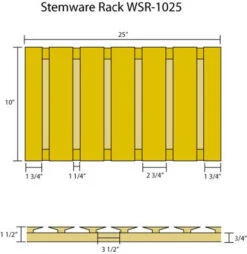 6-Channel Hardwood Stemware Rack -Bar Essentials Shop d 2841 1 51839.1590772948