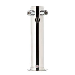 Draft Beer Tower - Stainless Steel - 3" Column - 3 Taps - No Faucets