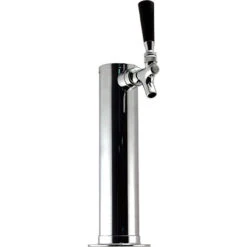 Draft Beer Tower - Chrome - 2 1/2" Column - 1 Faucet