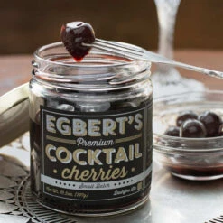 Egbert's Small Batch Brandied Cocktail Cherries By Dashfire - 10.5 Oz Jar -Bar Essentials Shop egbert 10 egbert s small batch brandied cocktail cherries by dashfire 03 17221.1590770319