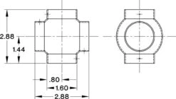 Ball Cross Elbow Fitting - Brushed Stainless Steel - 1.5" OD 7 Ball Cross Elbow Fitting - Brushed Stainless Steel - 1.5" OD -Bar Essentials Shop four way handrail cross 1.5 inch o 1 35369.1590768174