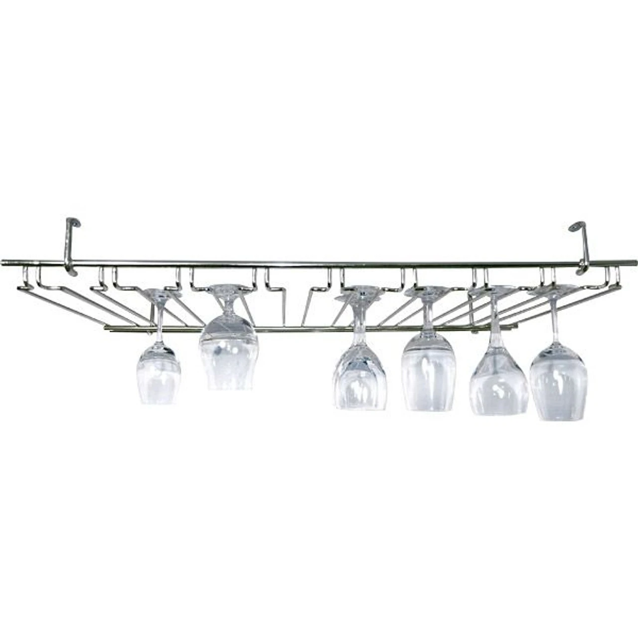 8-Channel Overhead Glass Rack - Chrome 3 8-Channel Overhead Glass Rack - Chrome