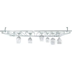 11-Channel Overhead Glass Rack - Chrome