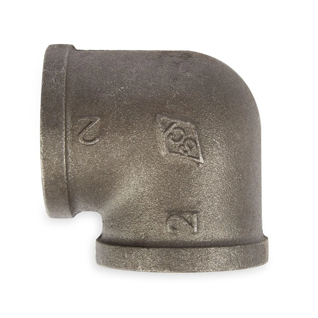 90° Side Outlet Elbow - Black Pipe Foot Rail - 2" ID 5 90° Side Outlet Elbow - Black Pipe Foot Rail - 2" ID - Image 3