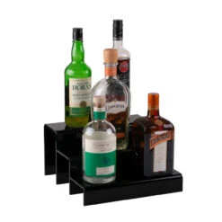 12-inch 3 Tier Liquor Bottle Shelf - Black
