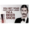Beer Snob Metal Bar Sign -Bar Essentials Shop keg005 fizzy snob sign b1 1 27284.1590771099