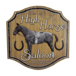 High Horse Saloon Metal Bar Sign