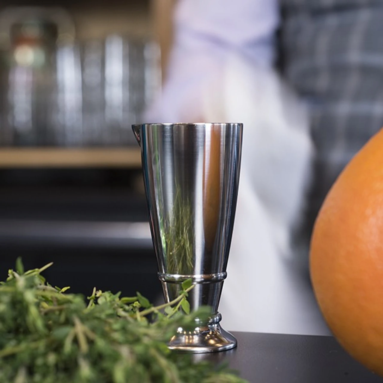 Crafthouse By Fortessa Footed Stainless Steel Cocktail Jigger - 2 Oz 7 Crafthouse By Fortessa Footed Stainless Steel Cocktail Jigger - 2 Oz - Image 5