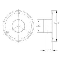 5" Heavy Duty Floor / Ceiling Flange - Brushed Stainless Steel - 2" OD -Bar Essentials Shop kw 5 heavy duty floor ceiling flange 2 o.d 78300.1605209539