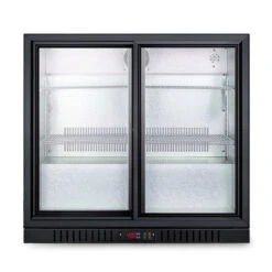 Summit Glass Door Beverage Center - 36" Wide - Black