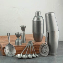 Barfly Tall Shaker Tin - 28 Oz - Vintage Stainless Steel Finish -Bar Essentials Shop m37005vn barfly japanese style cocktail jigger 1 oz 2 oz vintage stainless steel finish 0 4 29867.1590771319