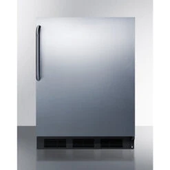 Summit Built-In Under Counter Refrigerator-Freezer - 5.3 Cu. Ft. - Stainless Steel