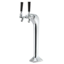 Mongoose Draft Beer Tower - Chrome - Glycol Cooled - 2 Faucets