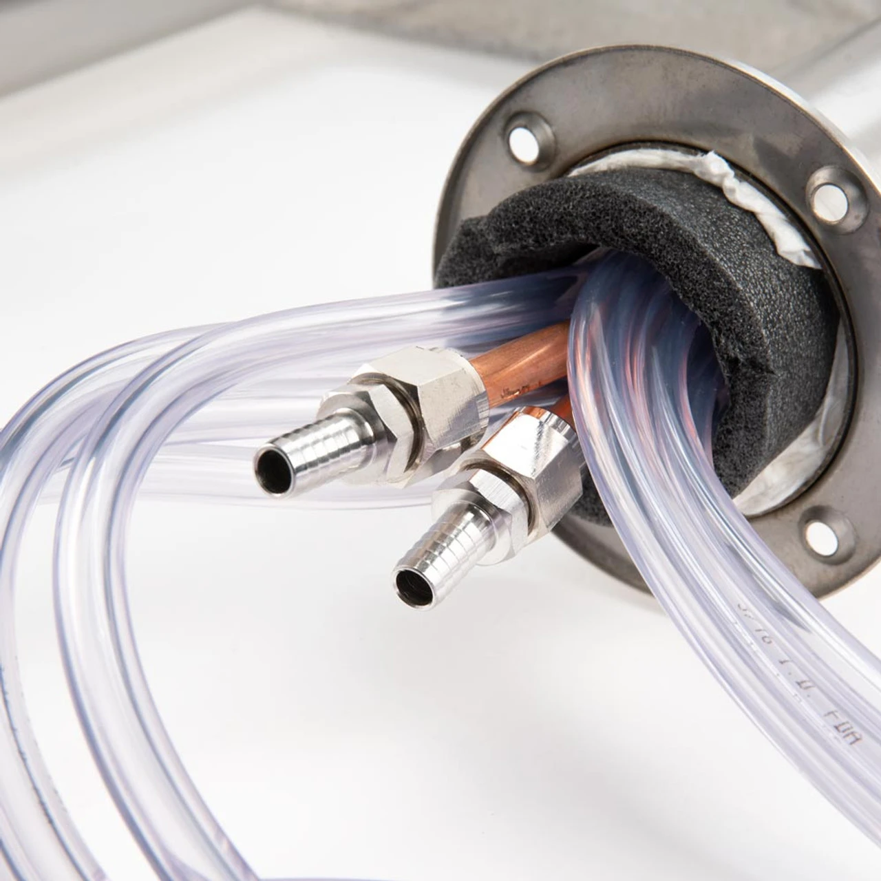 Double Pedestal Draft Beer Tower - Stainless Steel - 3" Column - Glycol Cooled - 6 To 12 Faucets 7 Double Pedestal Draft Beer Tower - Stainless Steel - 3" Column - Glycol Cooled - 6 To 12 Faucets - Image 5