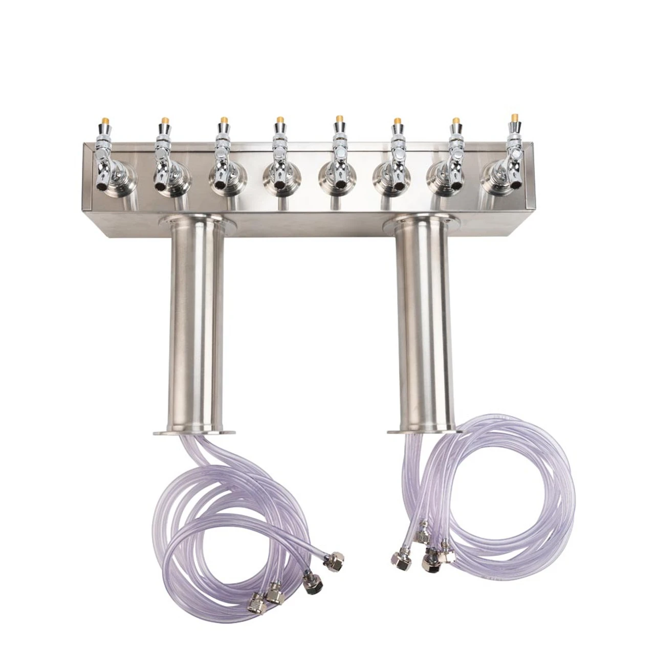 Double Pedestal Draft Beer Tower - Stainless Steel - 3" Column - Air Cooled - 6 To 12 Faucets 6 Double Pedestal Draft Beer Tower - Stainless Steel - 3" Column - Air Cooled - 6 To 12 Faucets - Image 4