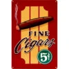 Vintage Fine Cigars Metal Bar Sign