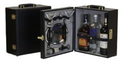 Portable Three Bottle Travel Bar Set With Serving Tray - 8 Pieces