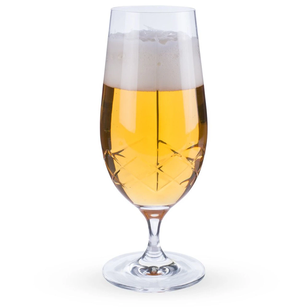 Urban Bar Ginza Cut Crystal Stemmed Beer Glasses - 15.5 Oz - Set Of 6 4 Urban Bar Ginza Cut Crystal Stemmed Beer Glasses - 15.5 Oz - Set Of 6 - Image 2