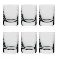 New Release 22 Urban Bar Etched Crystal 1910 Retro Shot Glasses - 2 Oz - Set Of 6
