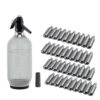 Behind The Bar® Glass Soda Siphon Starter Kit - 1 Liter Soda Siphon & 40 CO2 Chargers -Bar Essentials Shop untitled 1 3 02921.1590769337